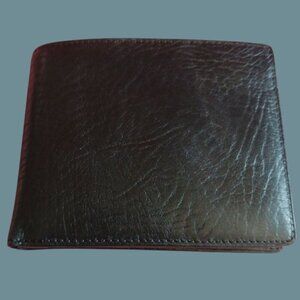 Polo Ralph Lauren Black Leather Bi-Fold Wallet With Box